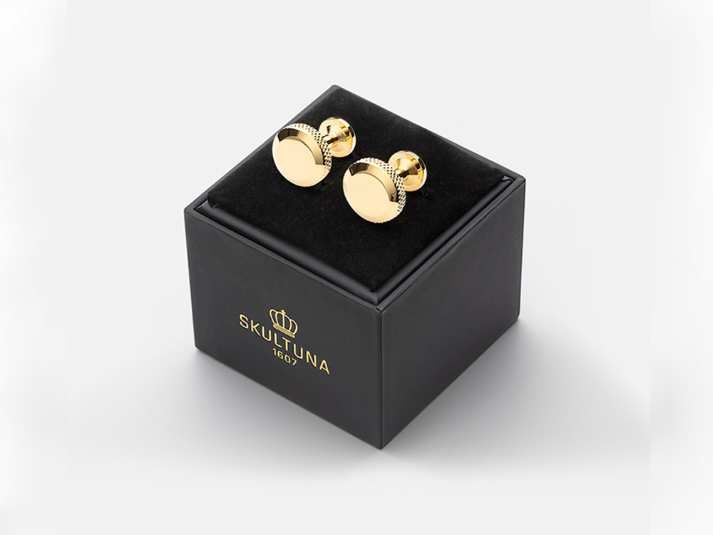 Personalized Cufflinks Skultuna 1607 Icon Model 8 Gold Platedproduct zoom image #2