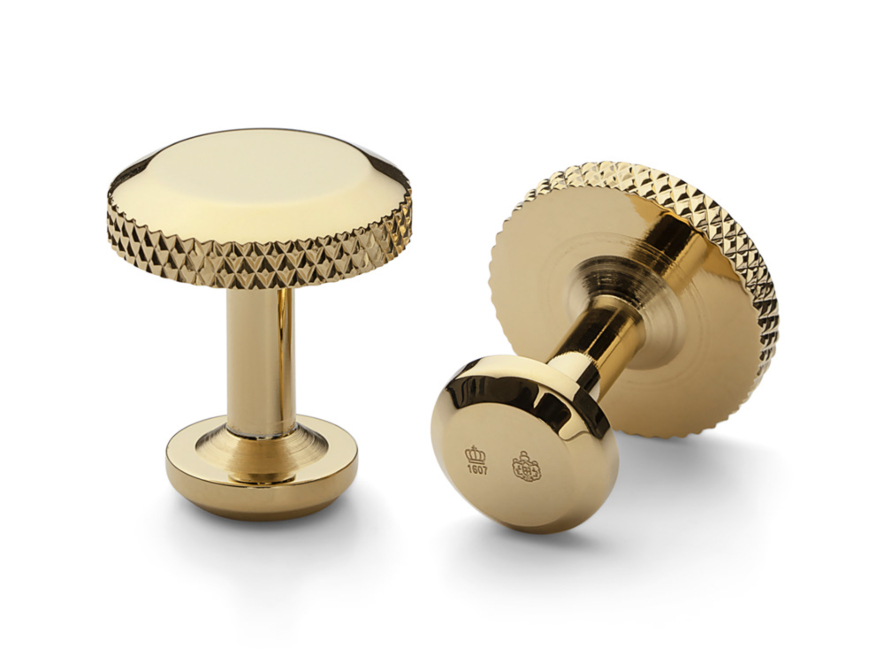 Personalized Cufflinks Skultuna 1607 Icon Model 8 Gold Platedproduct image #1