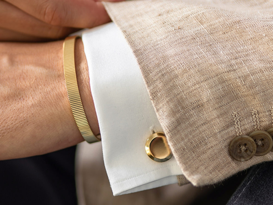 Personalized Cufflinks Skultuna 1607 Icon Model 8 Gold Platedproduct image #4