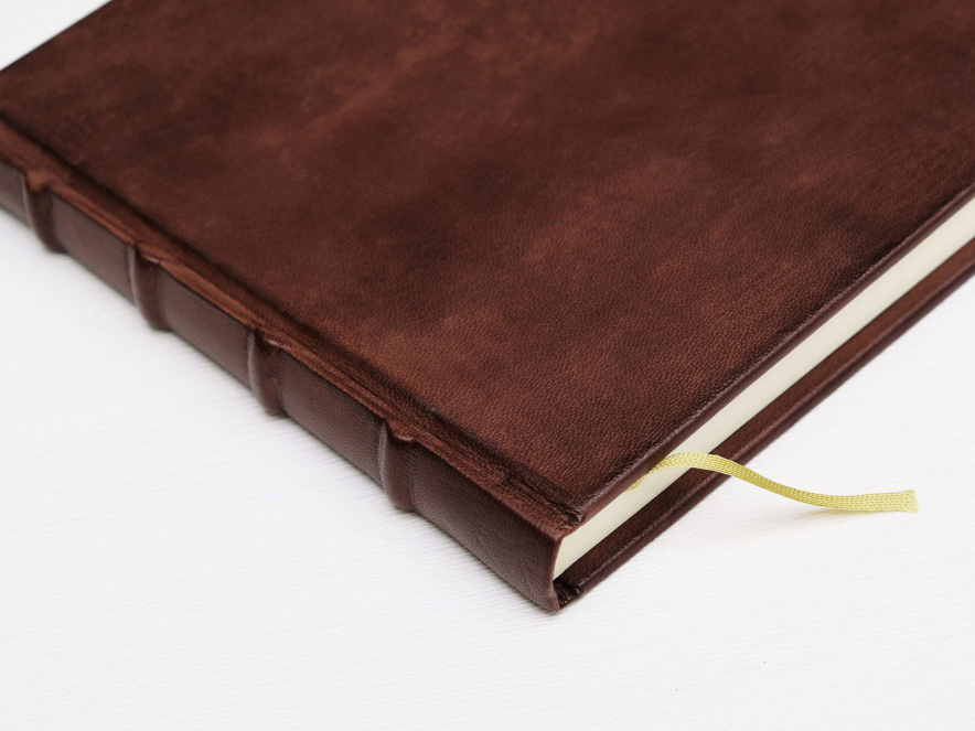 Vintage Wedding Guest Book Leather Largeproduct image #2