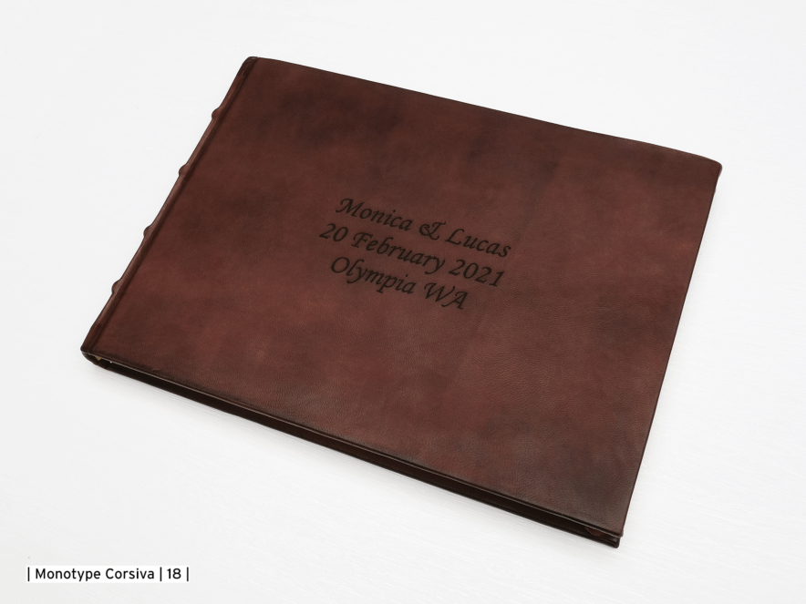 Vintage Wedding Guest Book Leather Largeproduct image #4