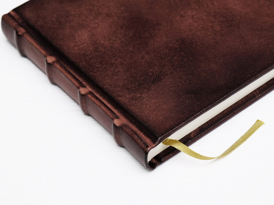 Vintage Wedding Guest Book Leather Mediumproduct image #2